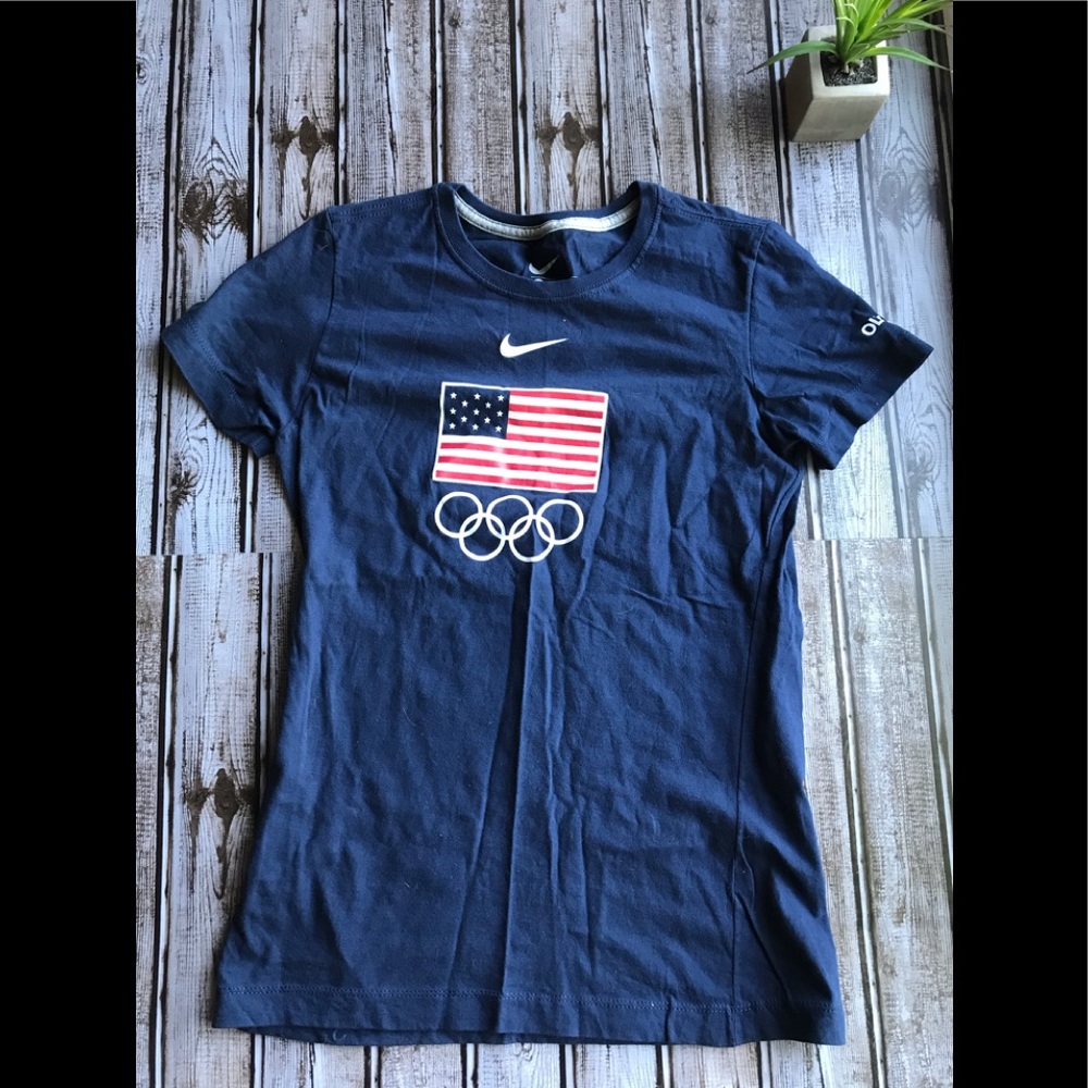 Nike Women’s Navy Blue USA Olympic Flag Tee